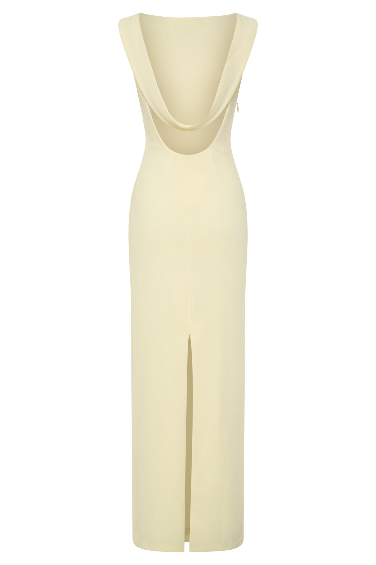 Galilea Crepe Draped Maxi Dress - Lemon