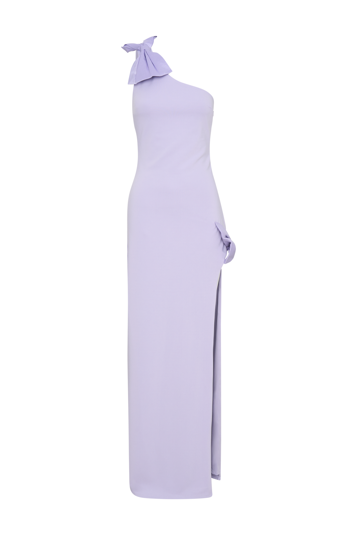 Hallie One Shoulder Bow Maxi Dress - Lilac