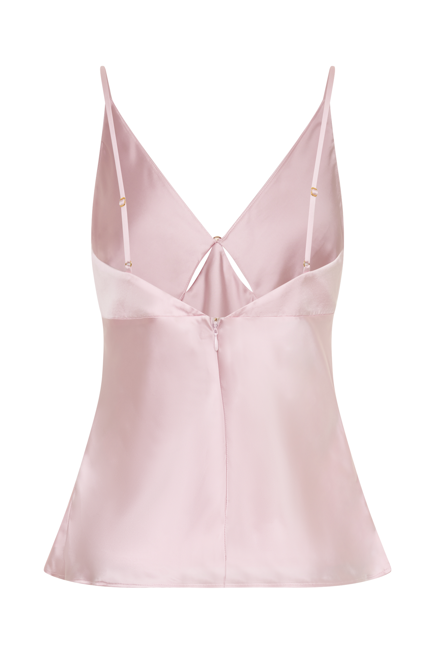 Hattie Satin Sleeveless Top - Pale Pink