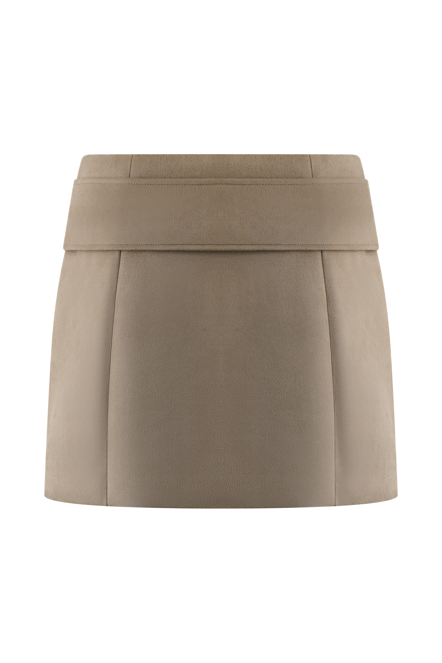 Hayes Faux Suede Belted Mini Skirt - Sand