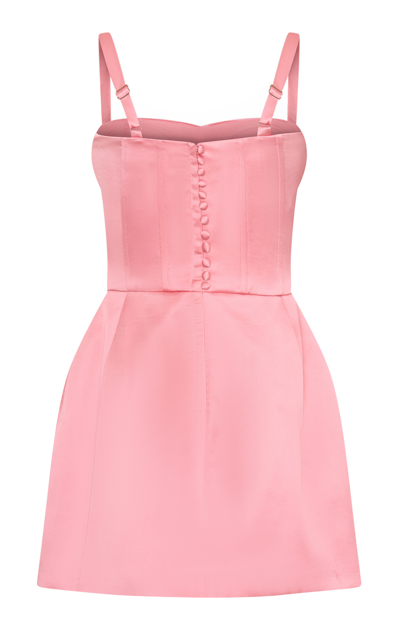 Isabel Satin Corset Mini Dress - Pink