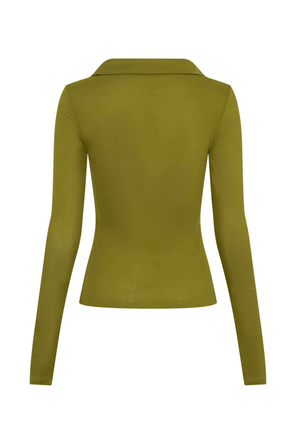 Jessina Collared Long Sleeve Top - Olive