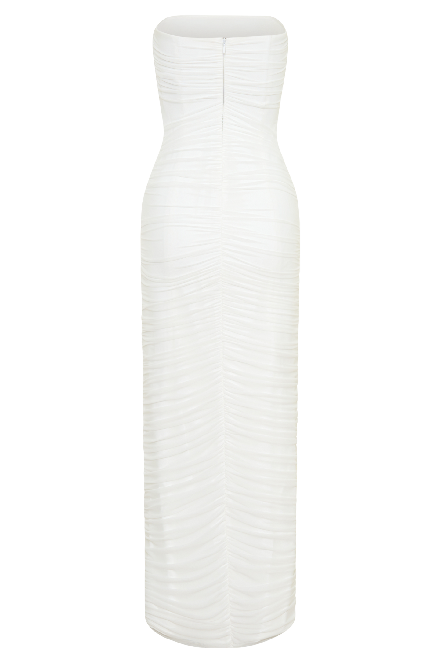 Jianna Strapless Mesh Maxi Dress - Ivory