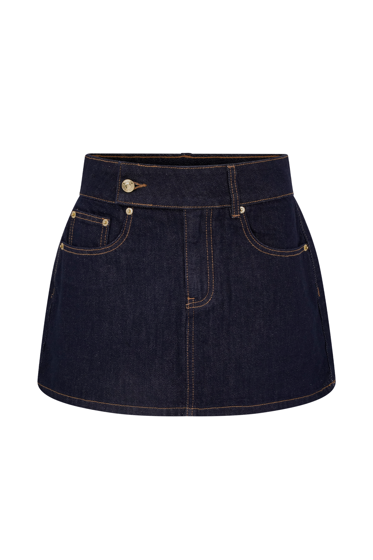 Julienne Denim Mini Skirt - Washed Indigo Blue
