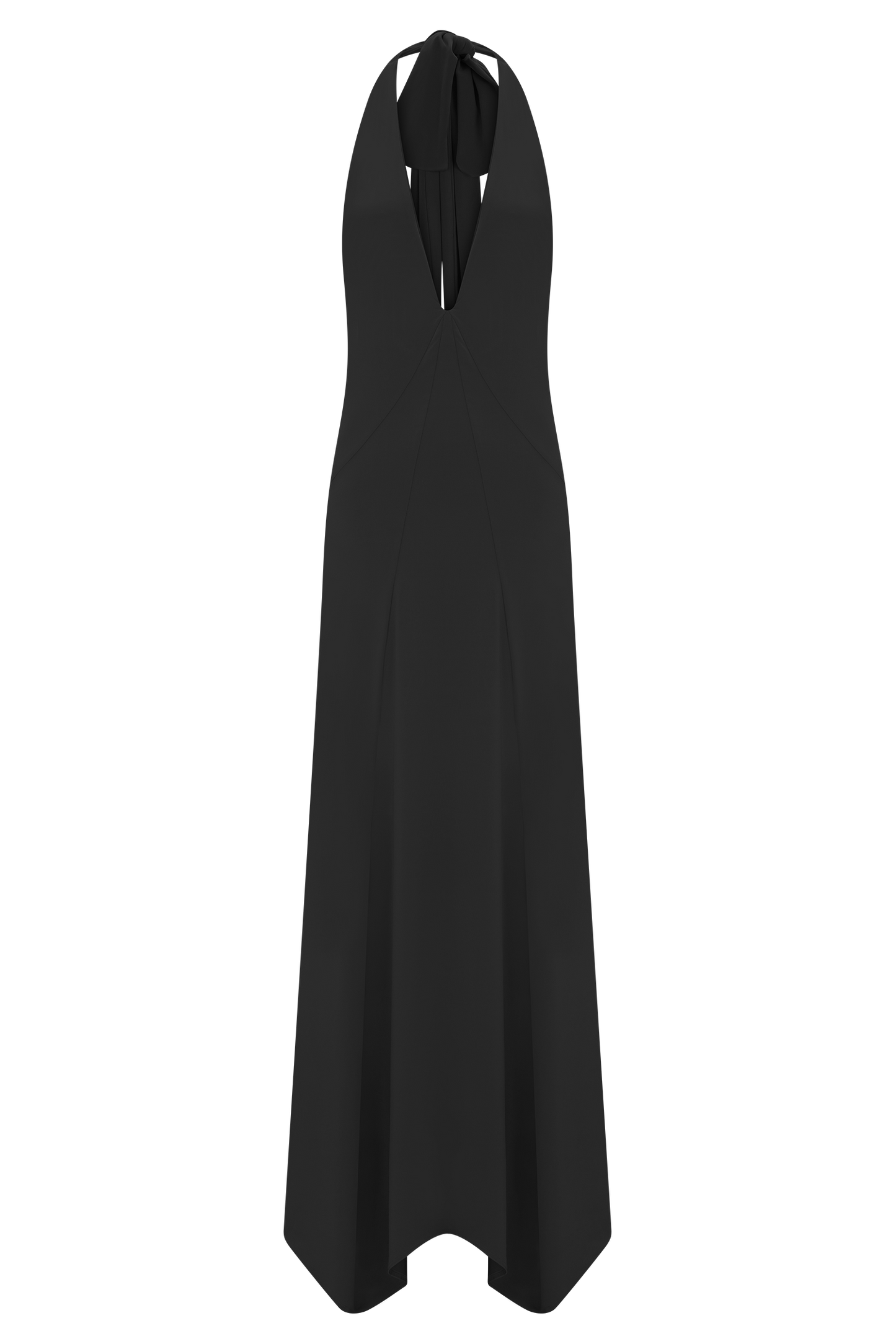 Juliet Slinky Maxi Dress With Scarf - Black