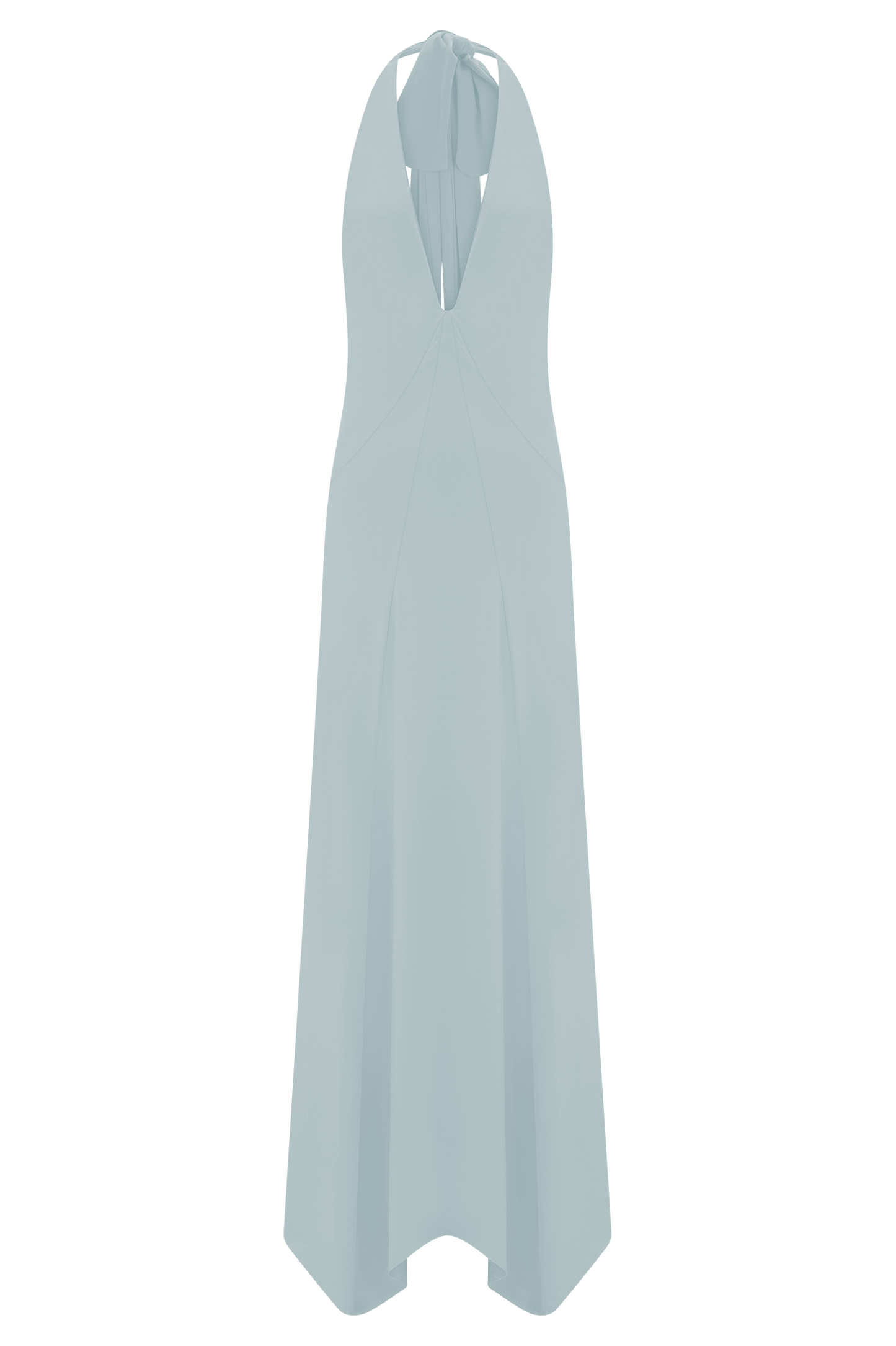Juliet Slinky Maxi Dress With Scarf - Pale Blue