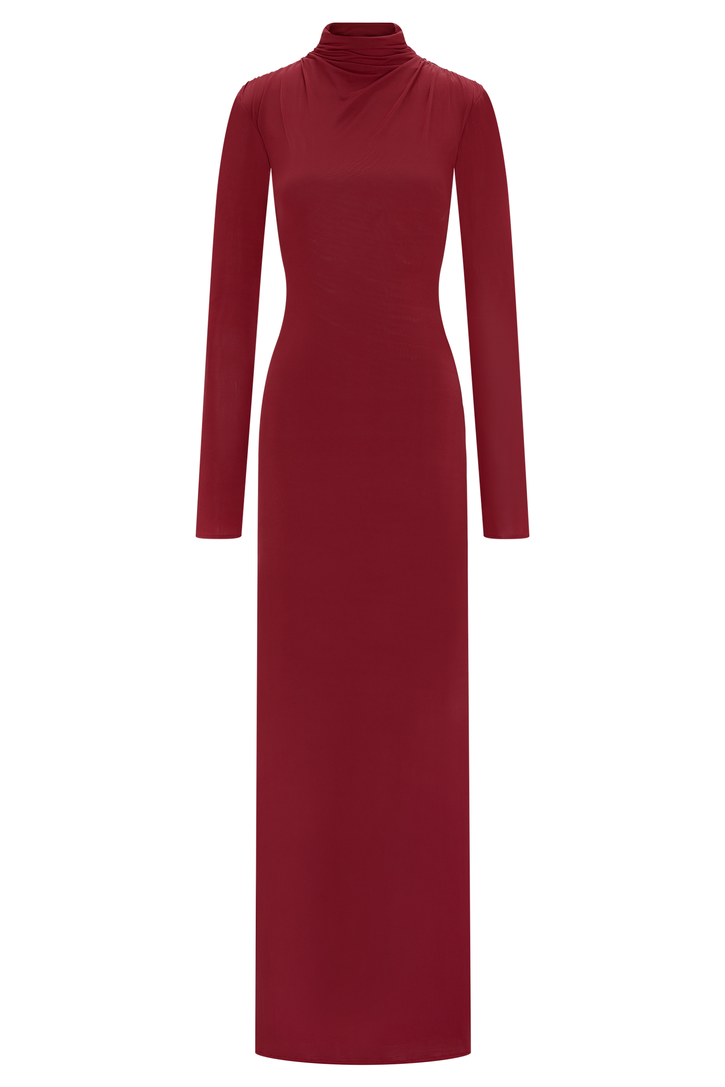 Kiyah Slinky Cut Out Maxi Dress - Red