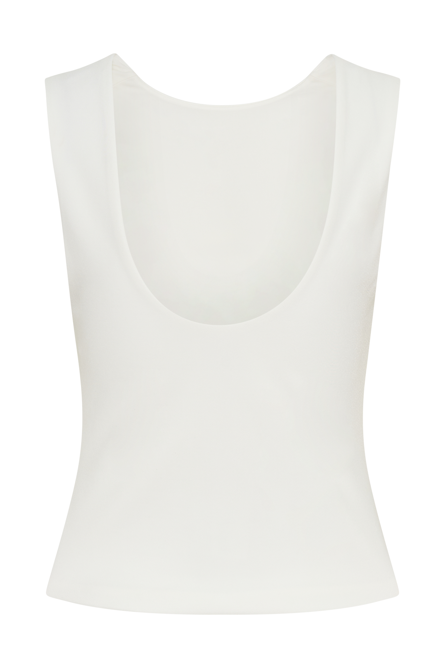 Kyra Open Back Scuba Crepe Top - White
