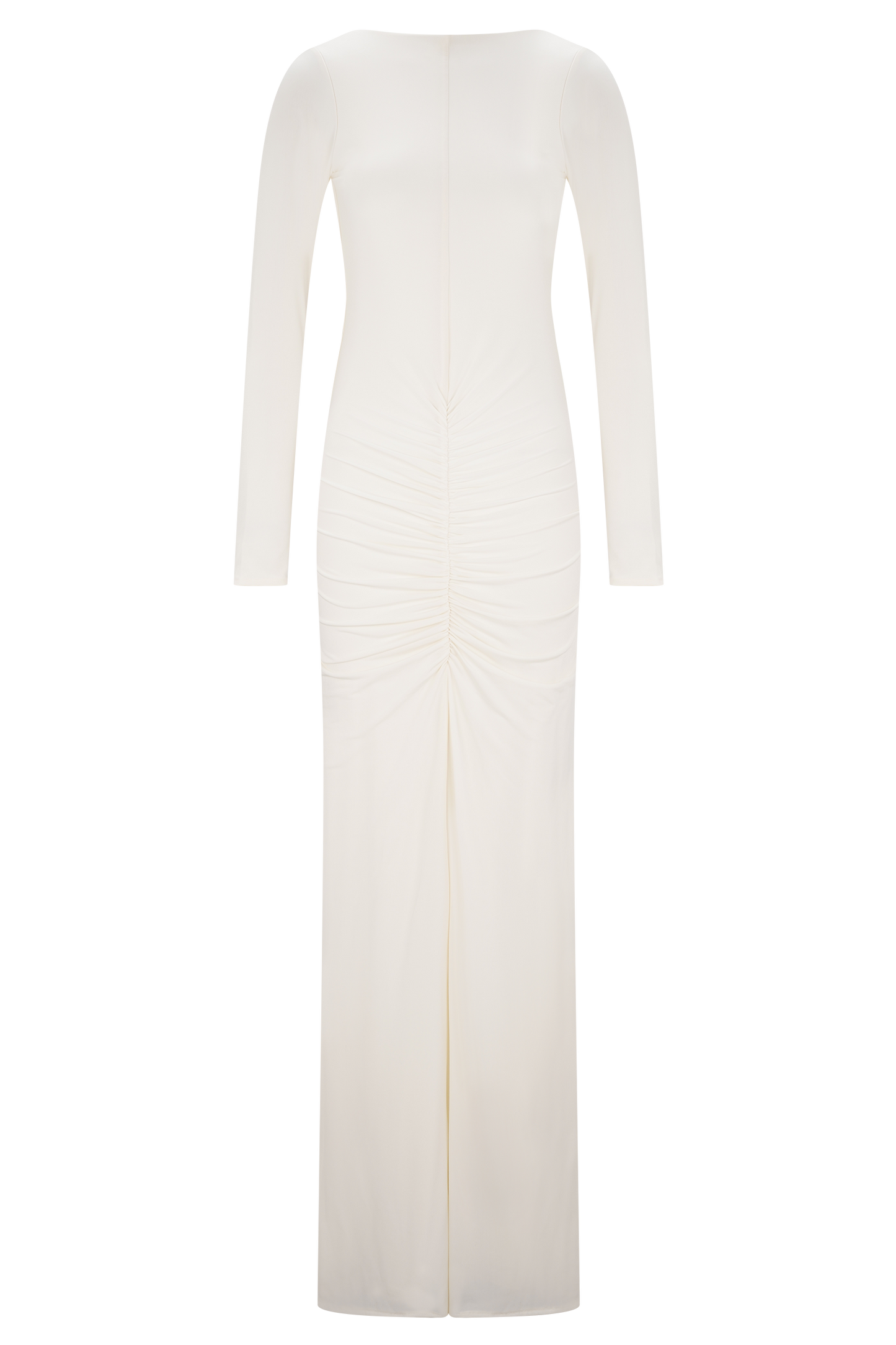 Louisa Long Sleeve Slinky Maxi Dress - Ivory