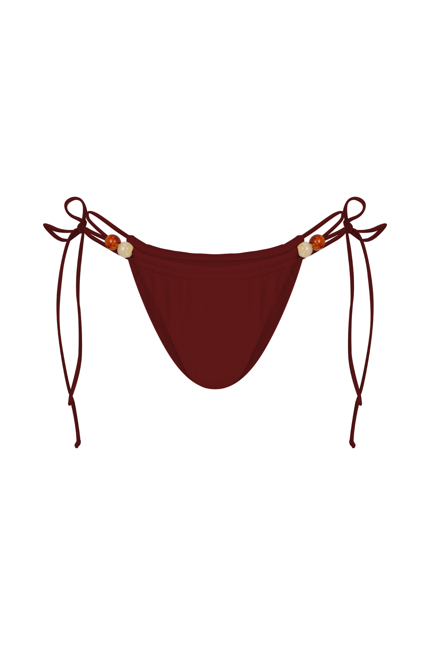 Memphis Beaded Bikini Bottom - Wine