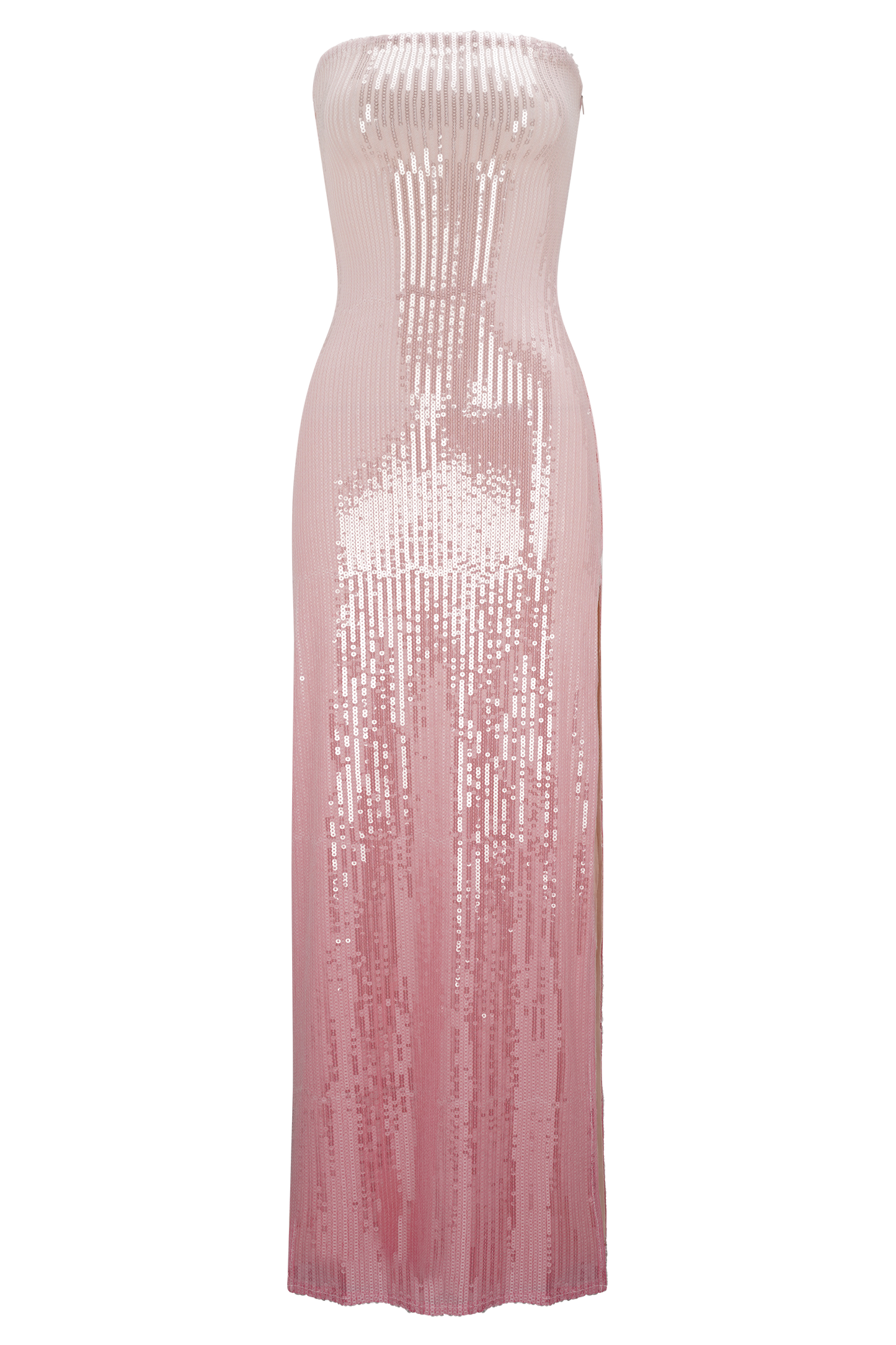 Miranda Strapless Sequin Maxi Dress - Ombre Pink