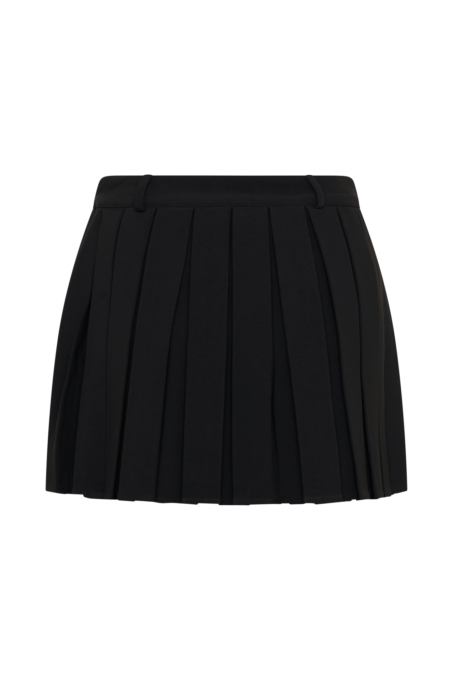 Mura Pleated Mini Skirt - Black