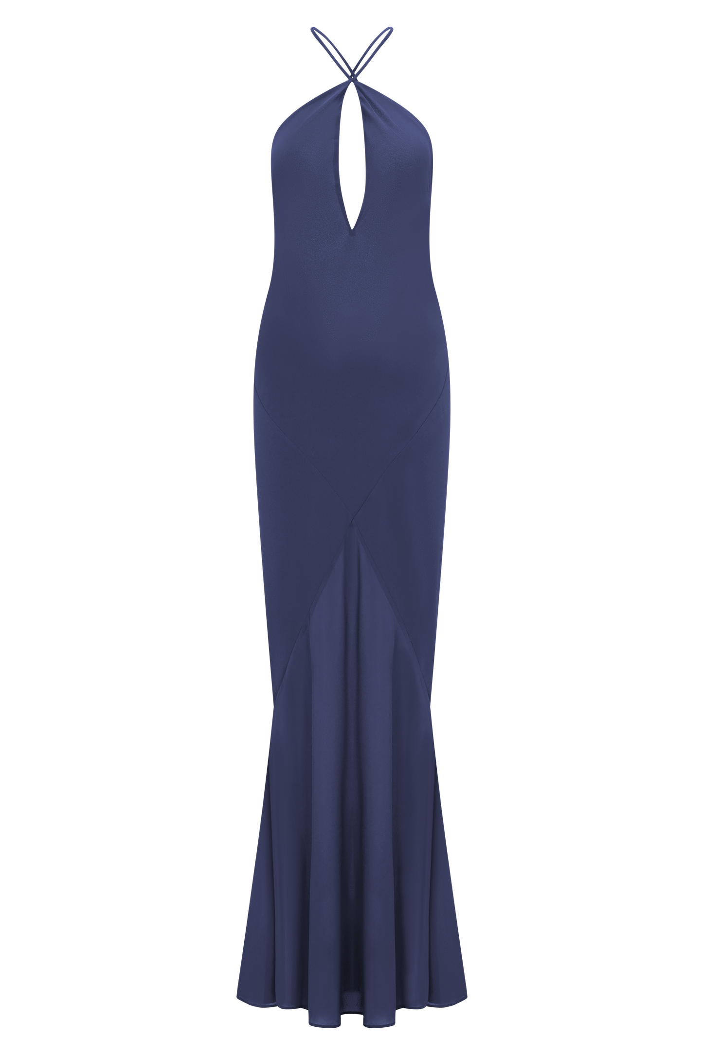 Nerea Slip Halter Maxi Dress - Purple Ink