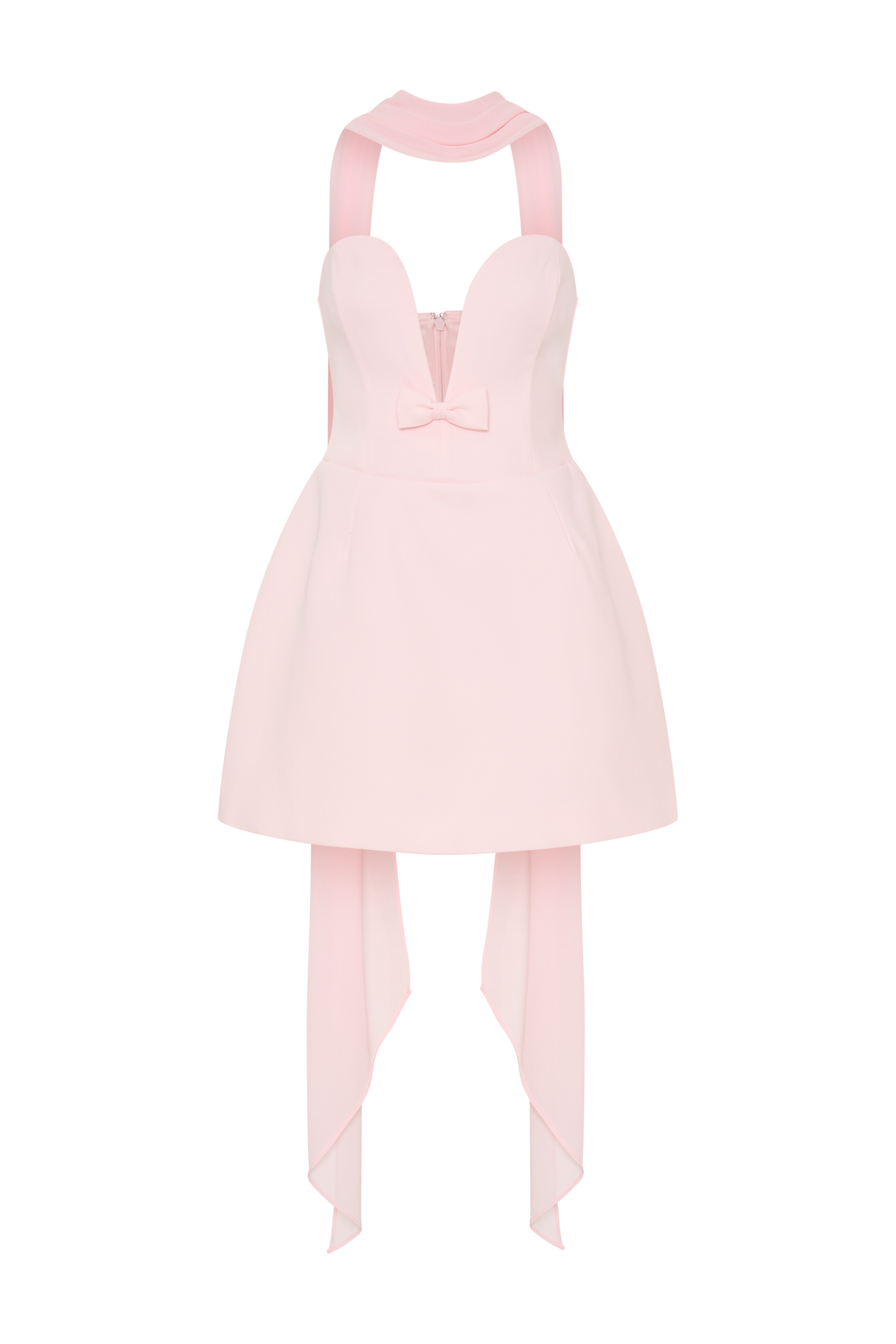Orellia Strapless Suiting Mini Dress - Soft Pink