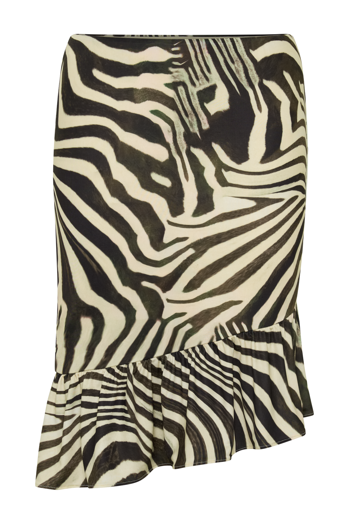 Polina Zebra Printed Midi Skirt - Zebra Print