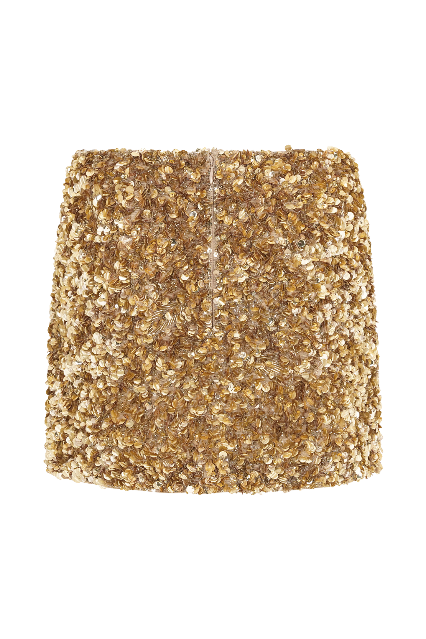 Porter Hand Beaded Mini Skirt - Gold