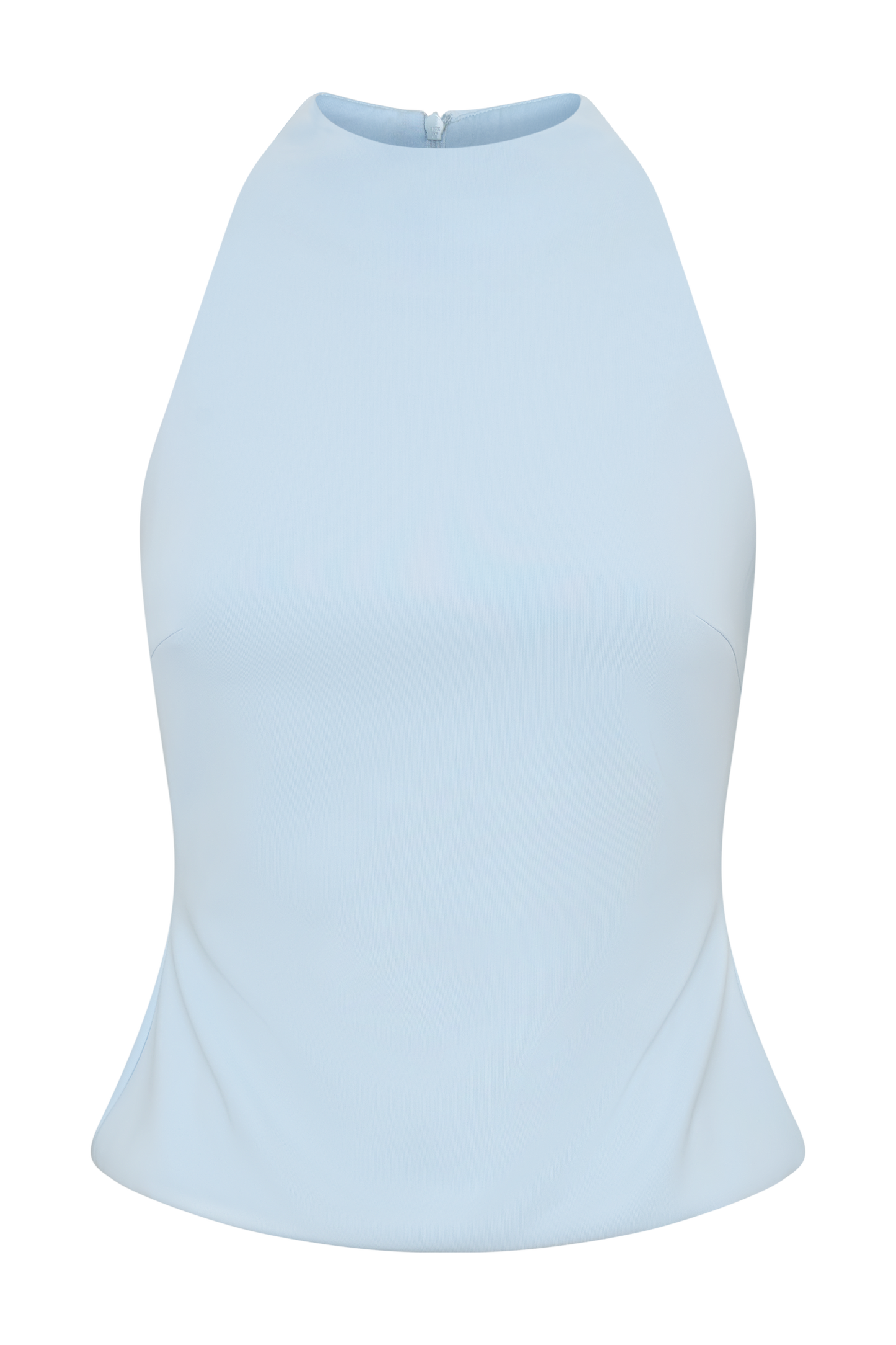 Portia Scuba Sleeveless Top - Pale Blue