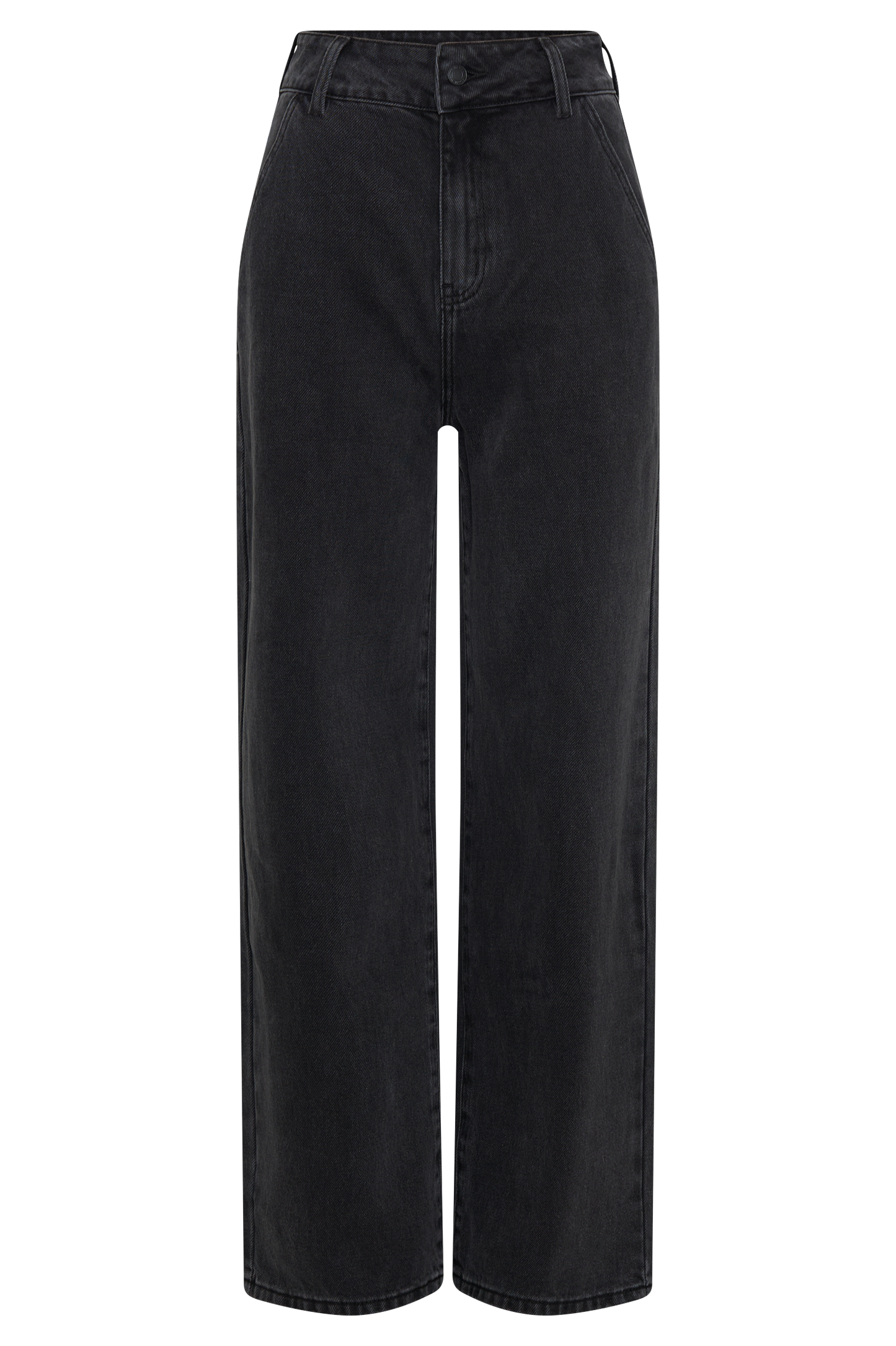 Roxy Wide Leg High Waist Denim Jeans - Washed Black