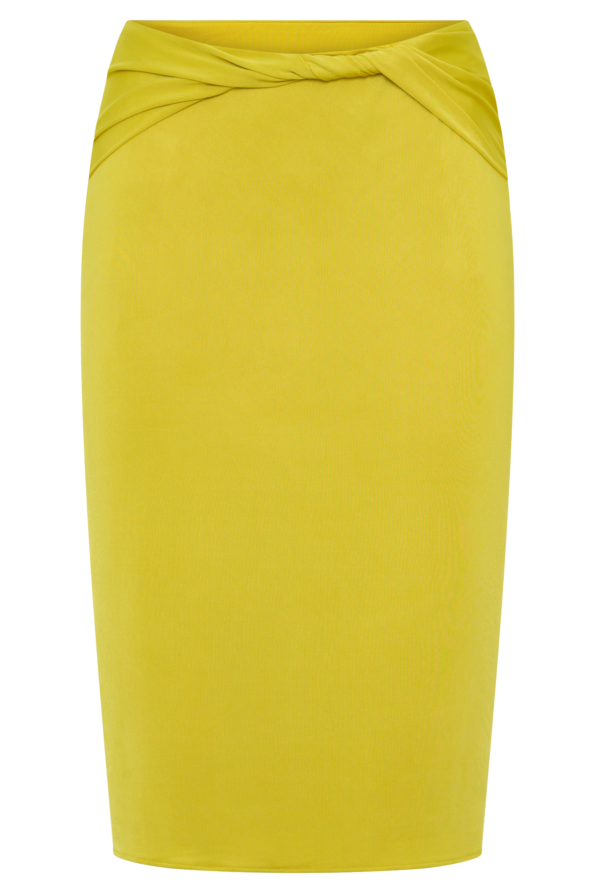 Svetlana Twist Side Detail Skirt - Chartreuse