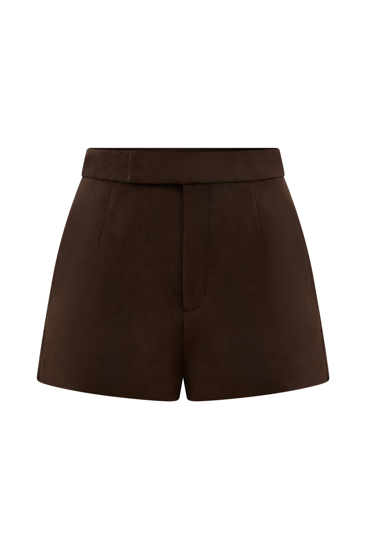 Sally Faux Suede Short - Milk Chocolate