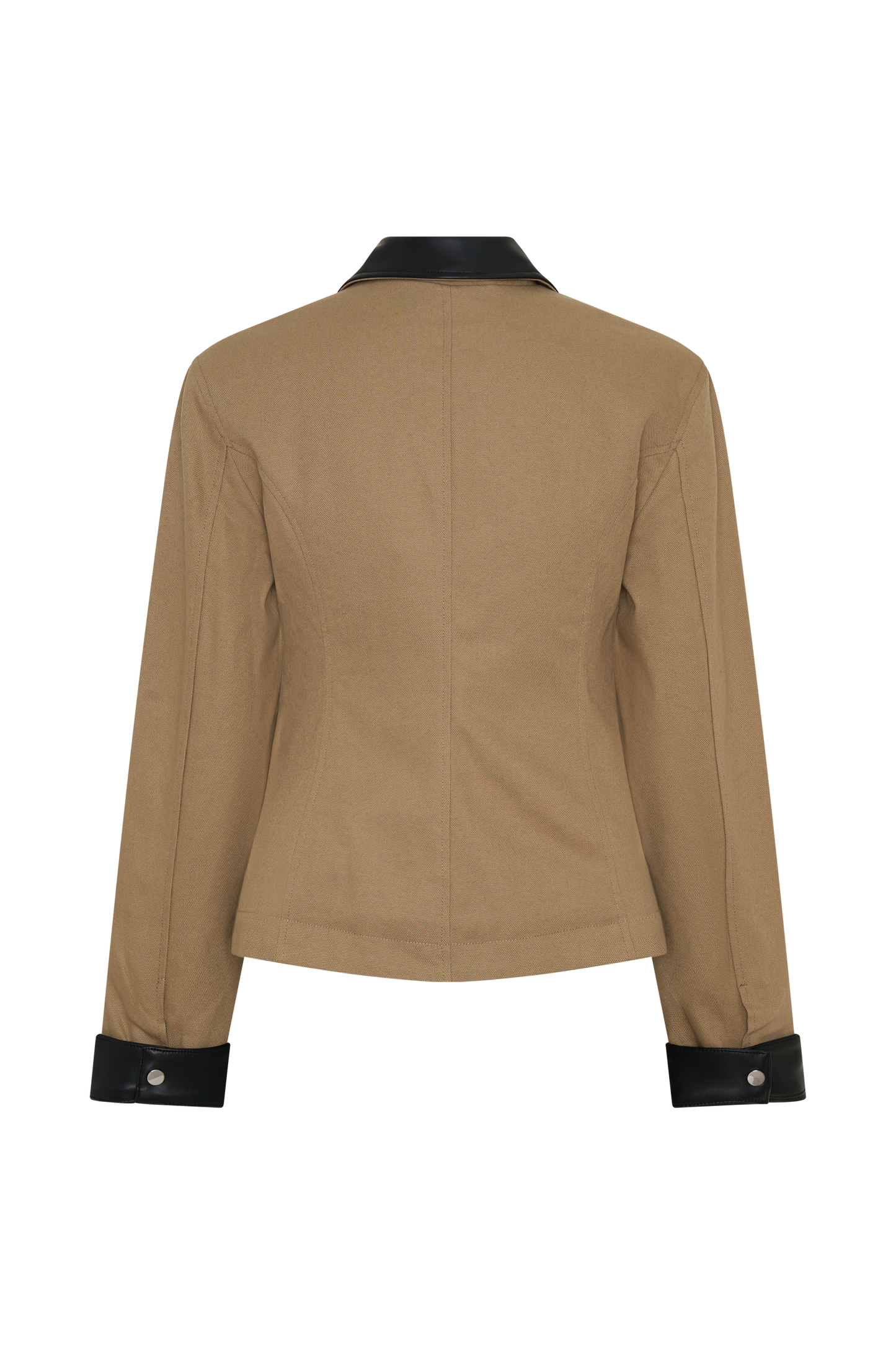 Solange Zip Up Collared Jacket - Natural