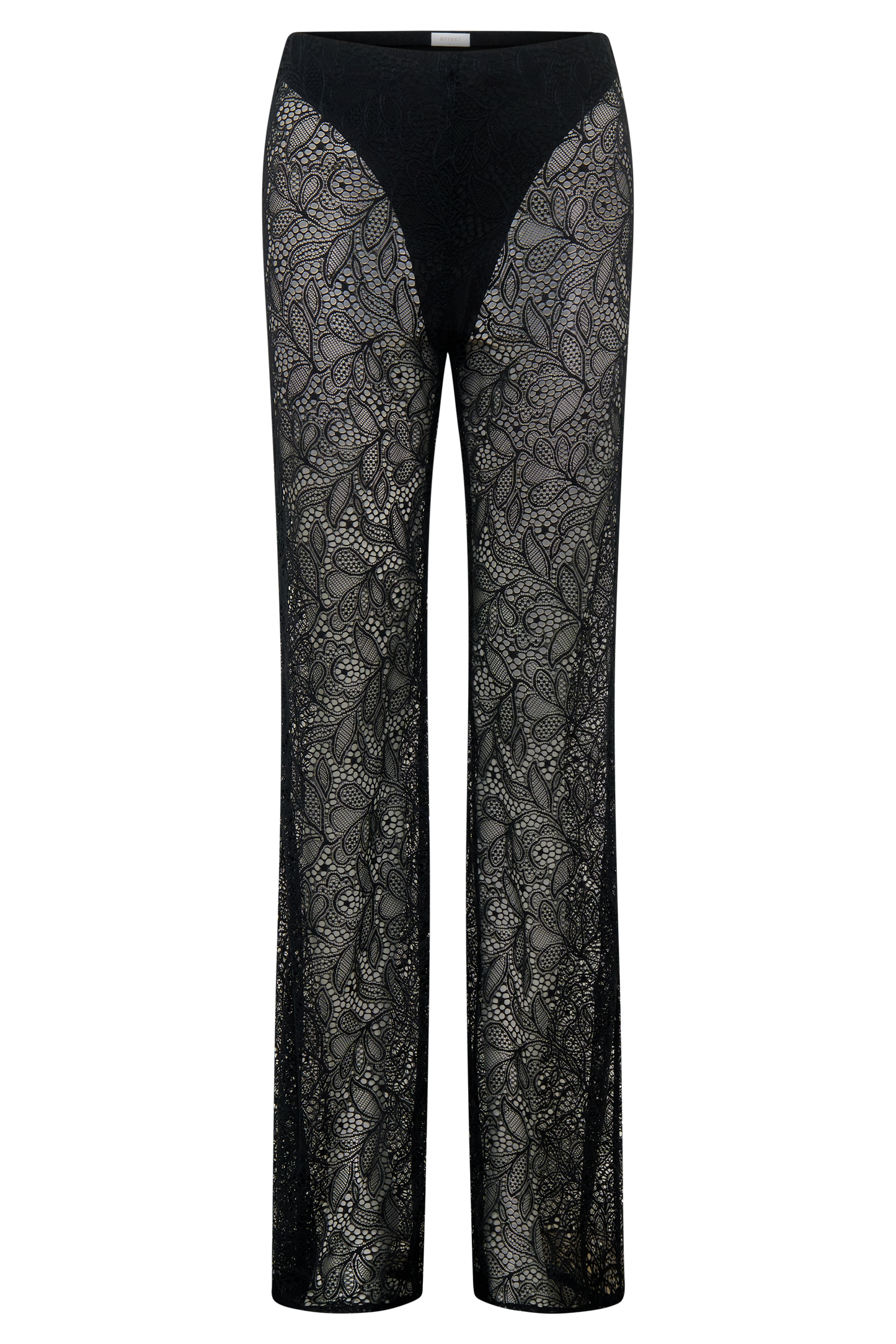 Theodosia Wide Leg Lace Pants - Black