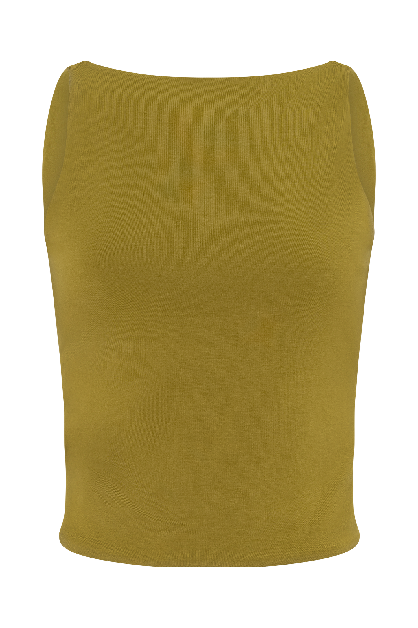 Yura Backless Twist Top - Martini Olive
