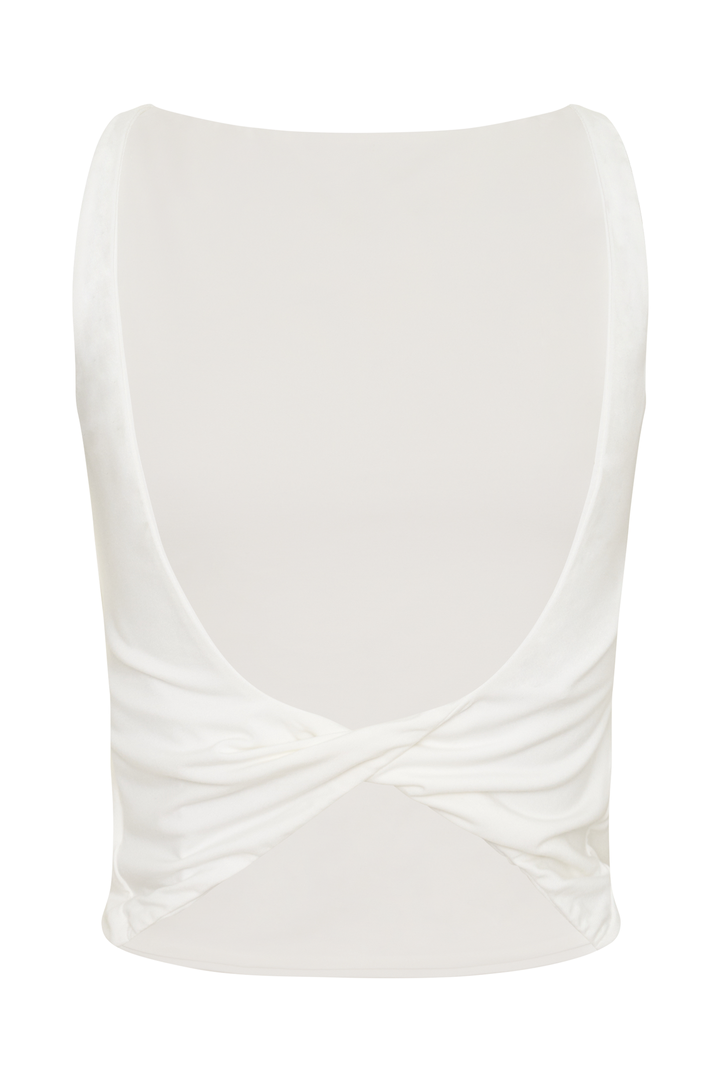 Yura Backless Twist Top - White