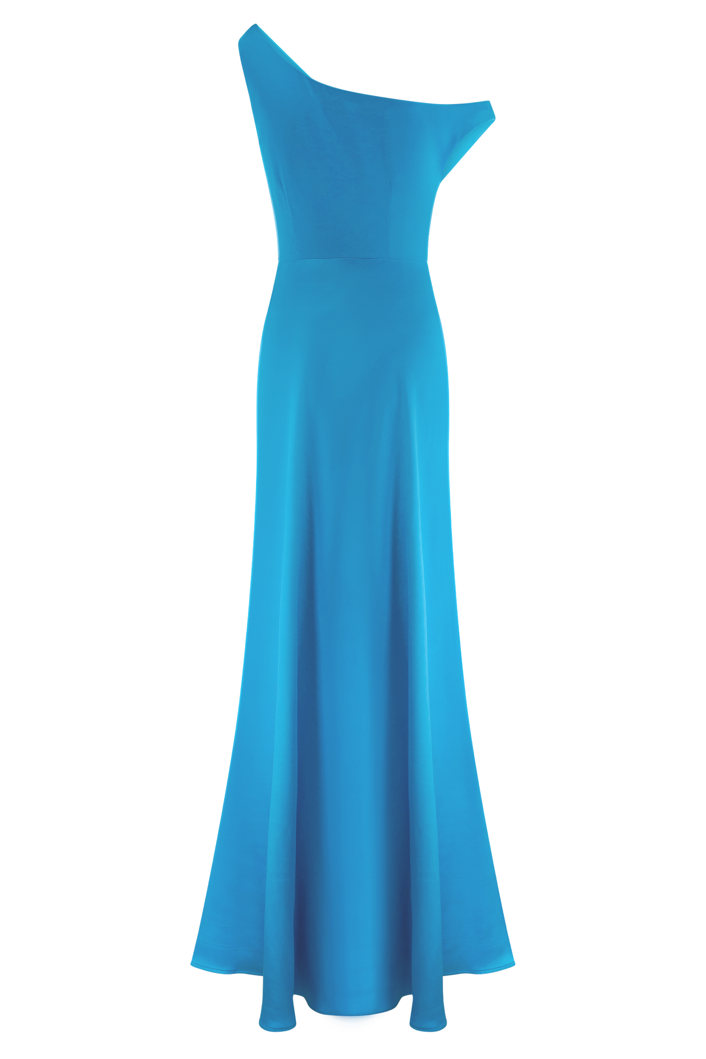 Jacinta One Shoulder Maxi Dress - Cyan Blue