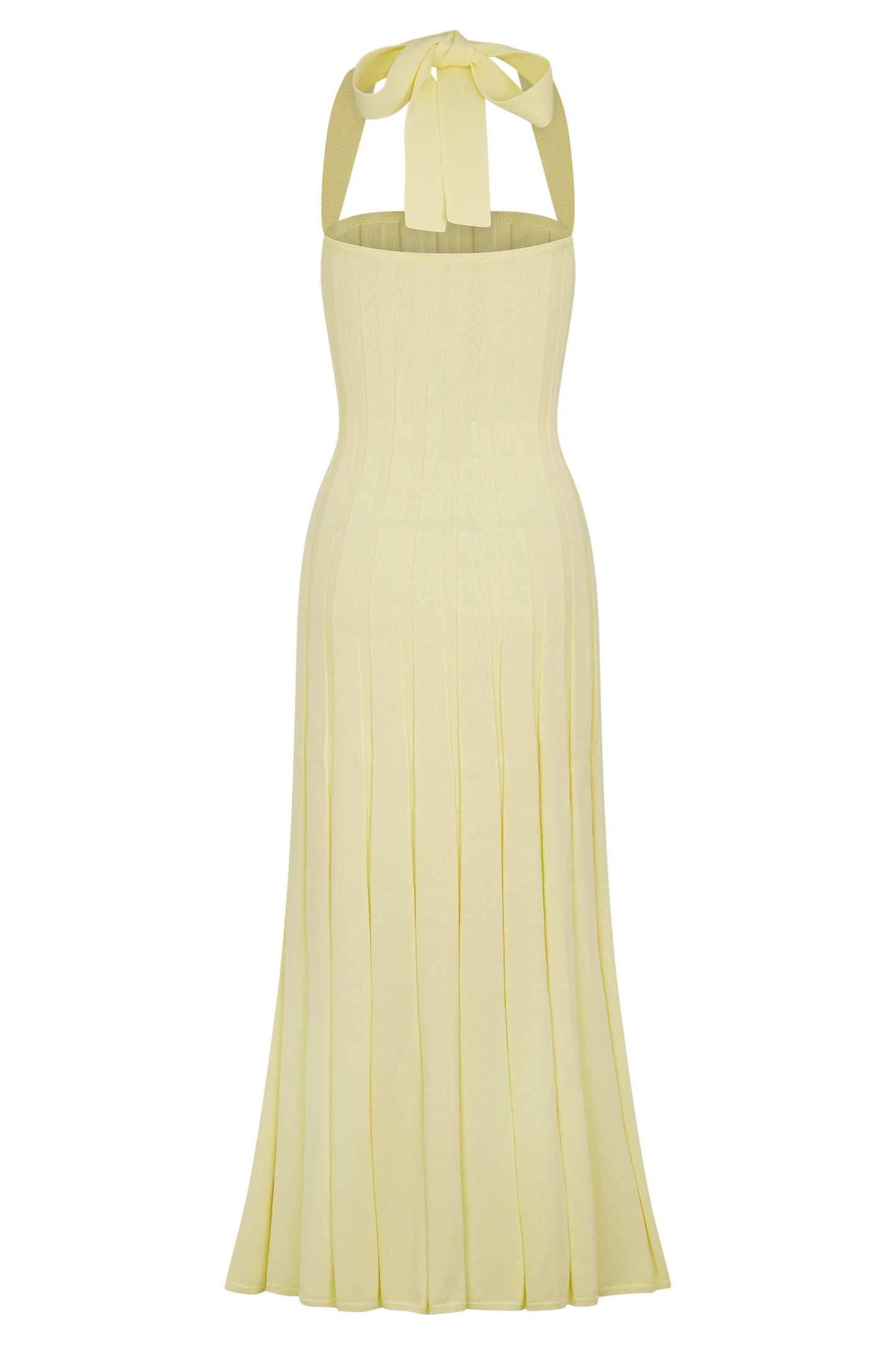 Jacqui Halter Knit Midi Dress - Lemon