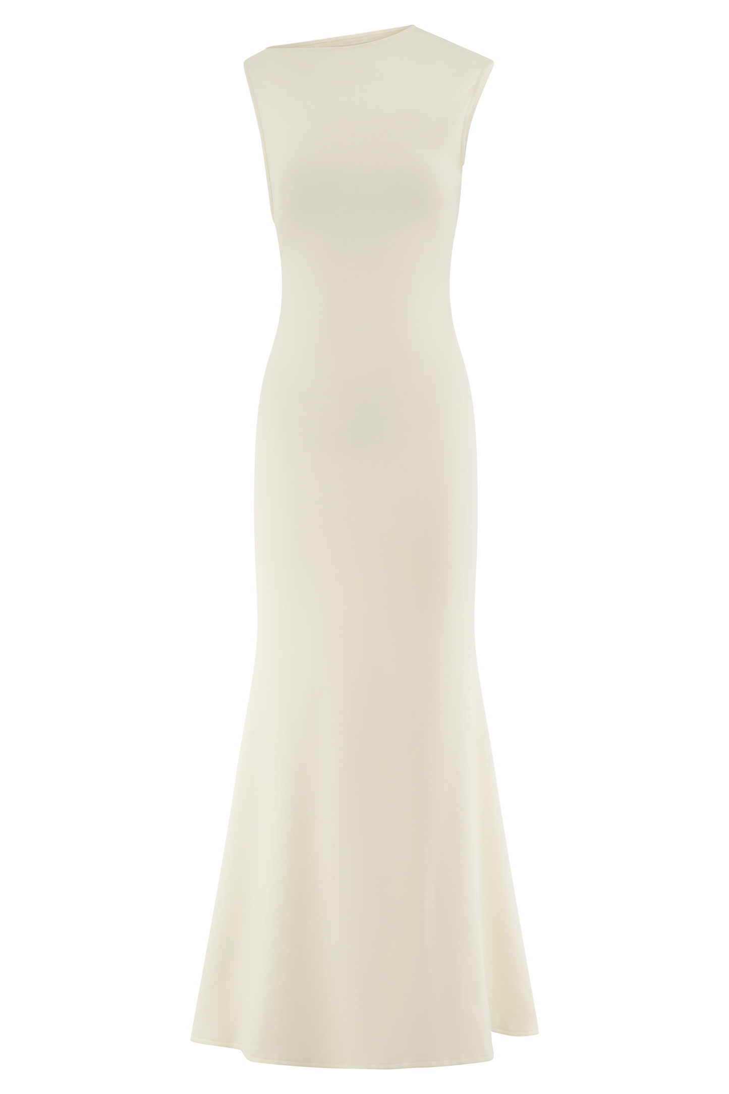 Katerina Scuba Jersey Cut Out Maxi Dress - Ivory