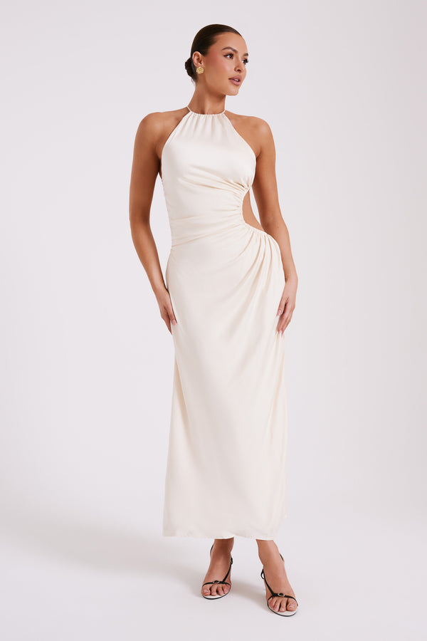 Collective Dress - Rosalina Cut Out Maxi Dress - Ivory image 4