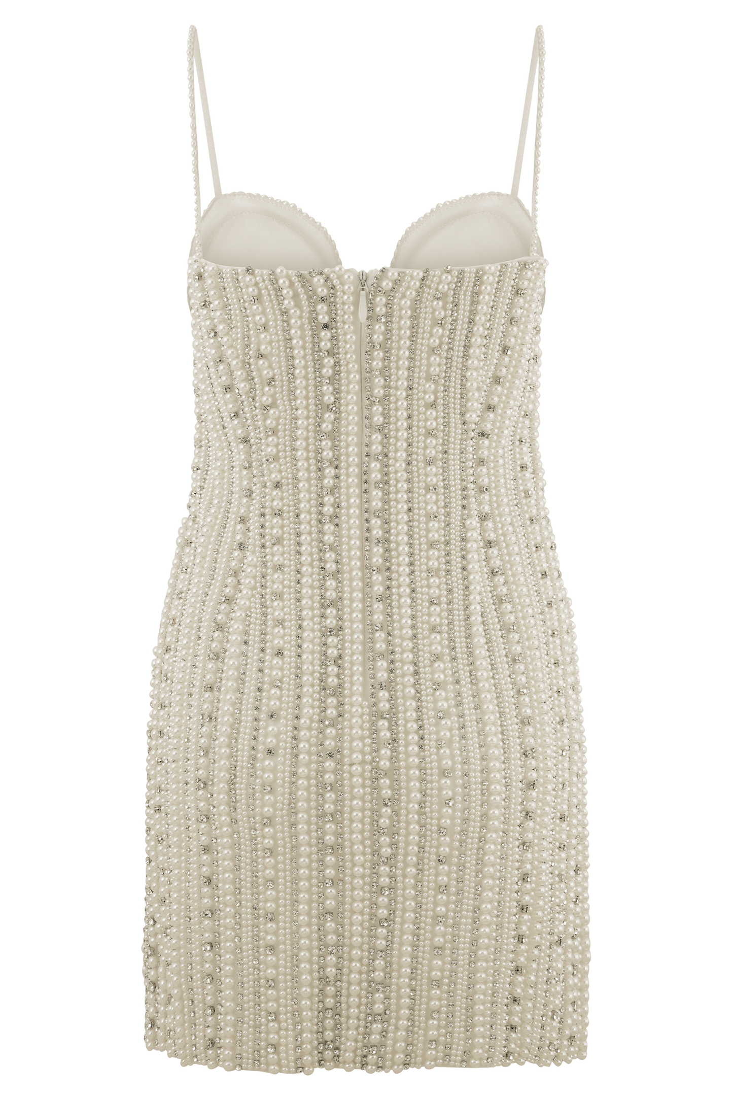 Naveena Embellished Mini Dress - Silver