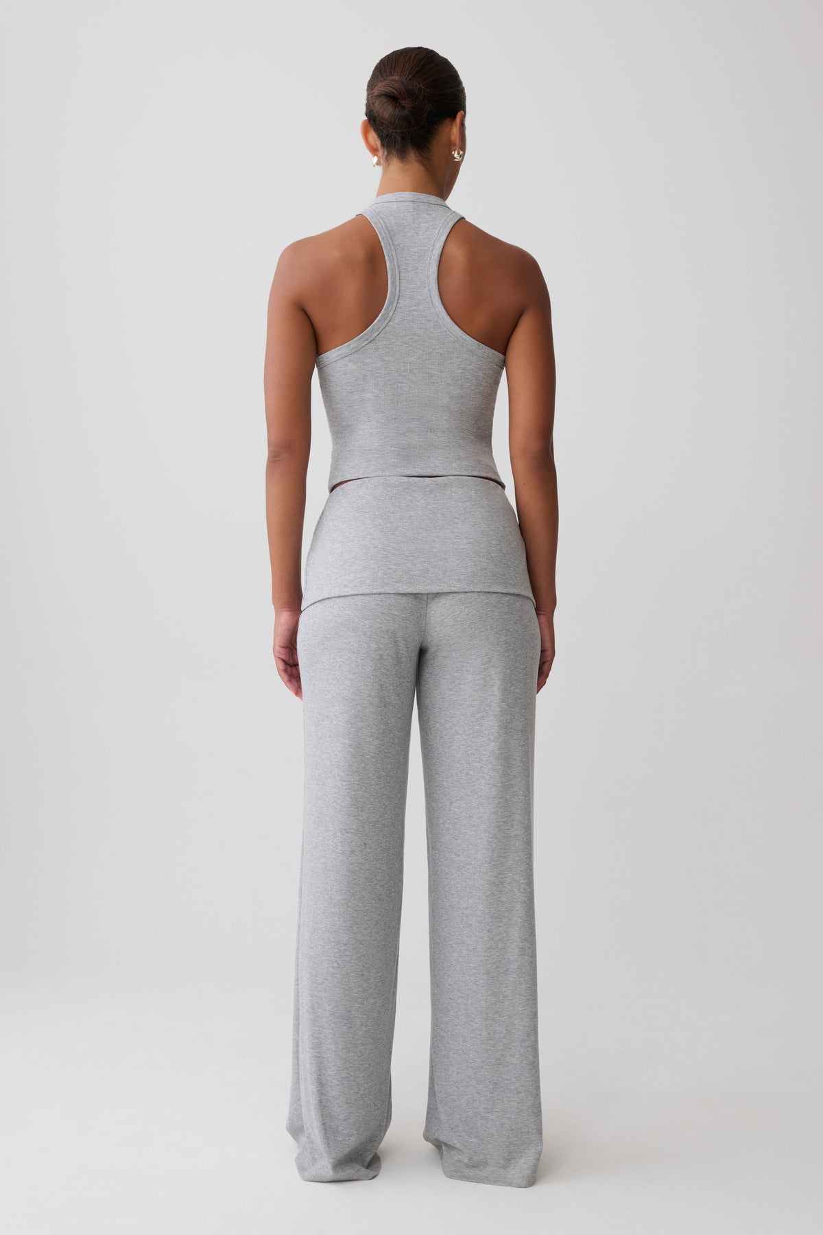 Evadne Elasticated Pants - Grey Marle