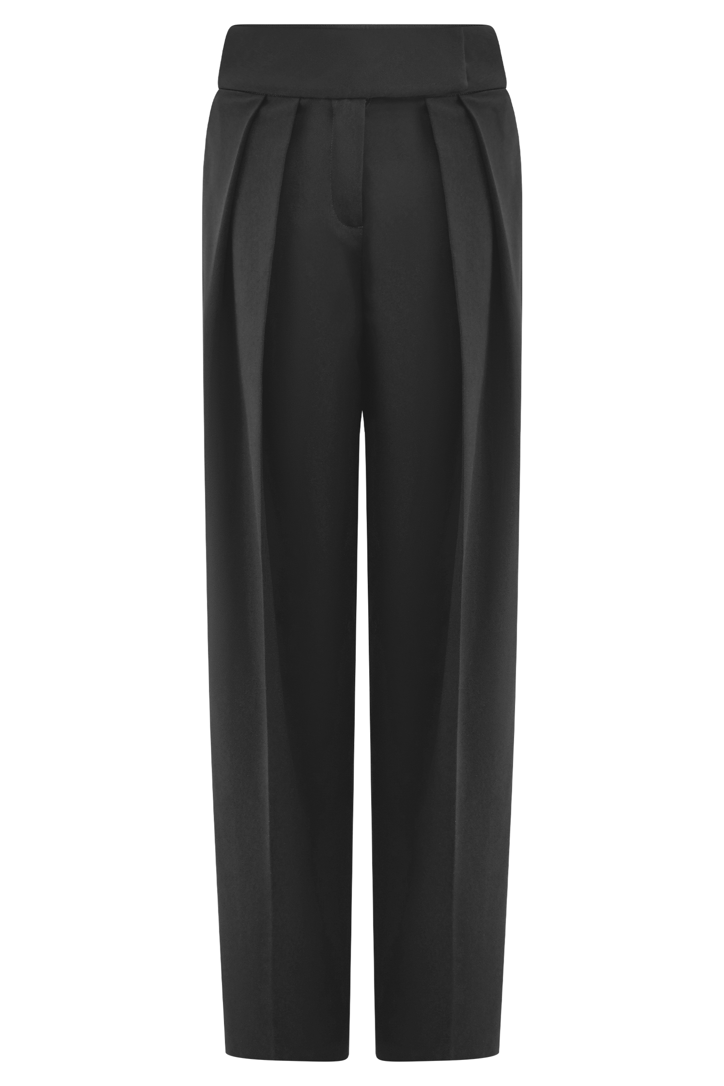 Penelope Pleated High Waisted Pants - Black
