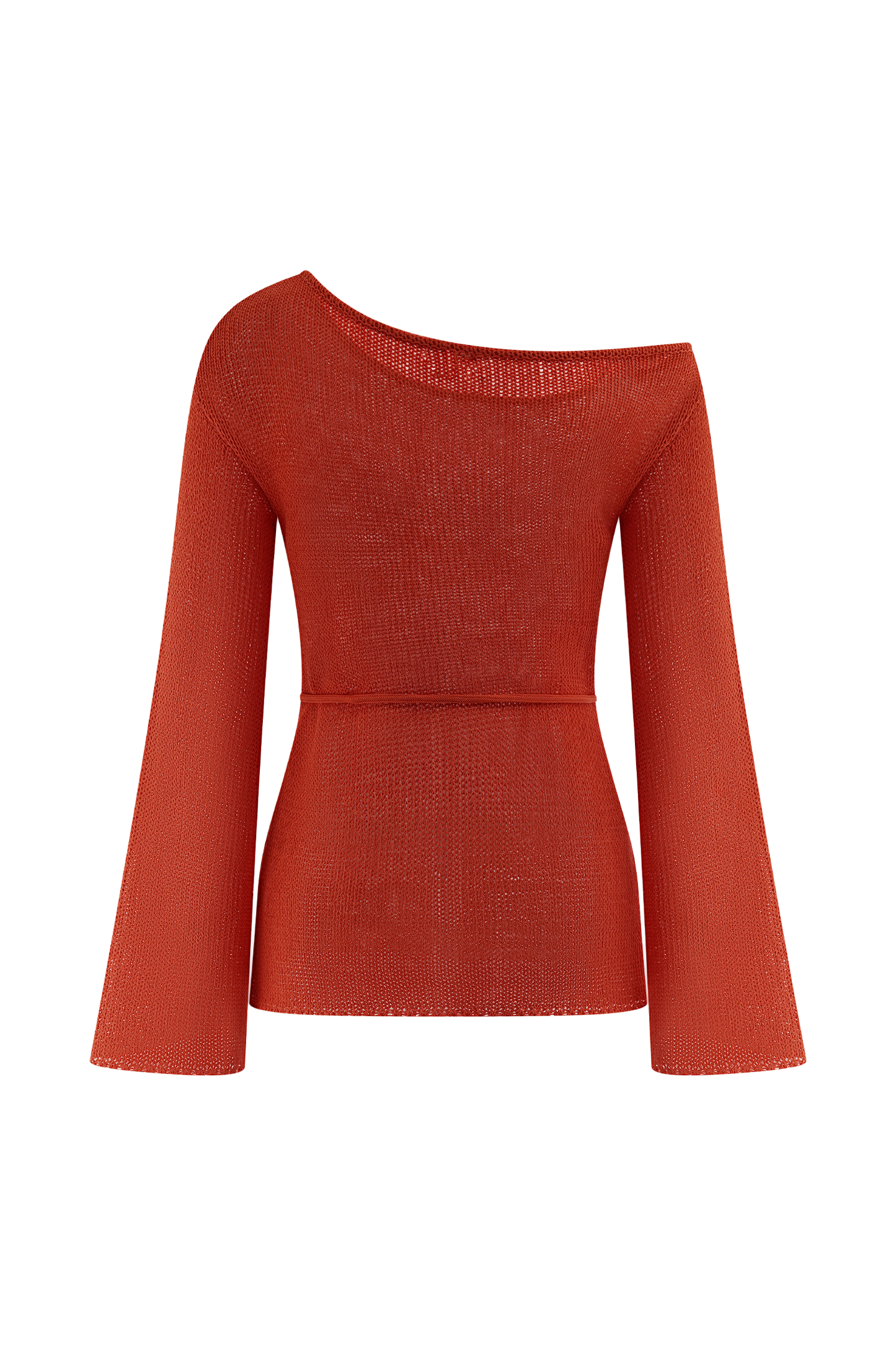 Reagan Off Shoulder Knit Top - Orange