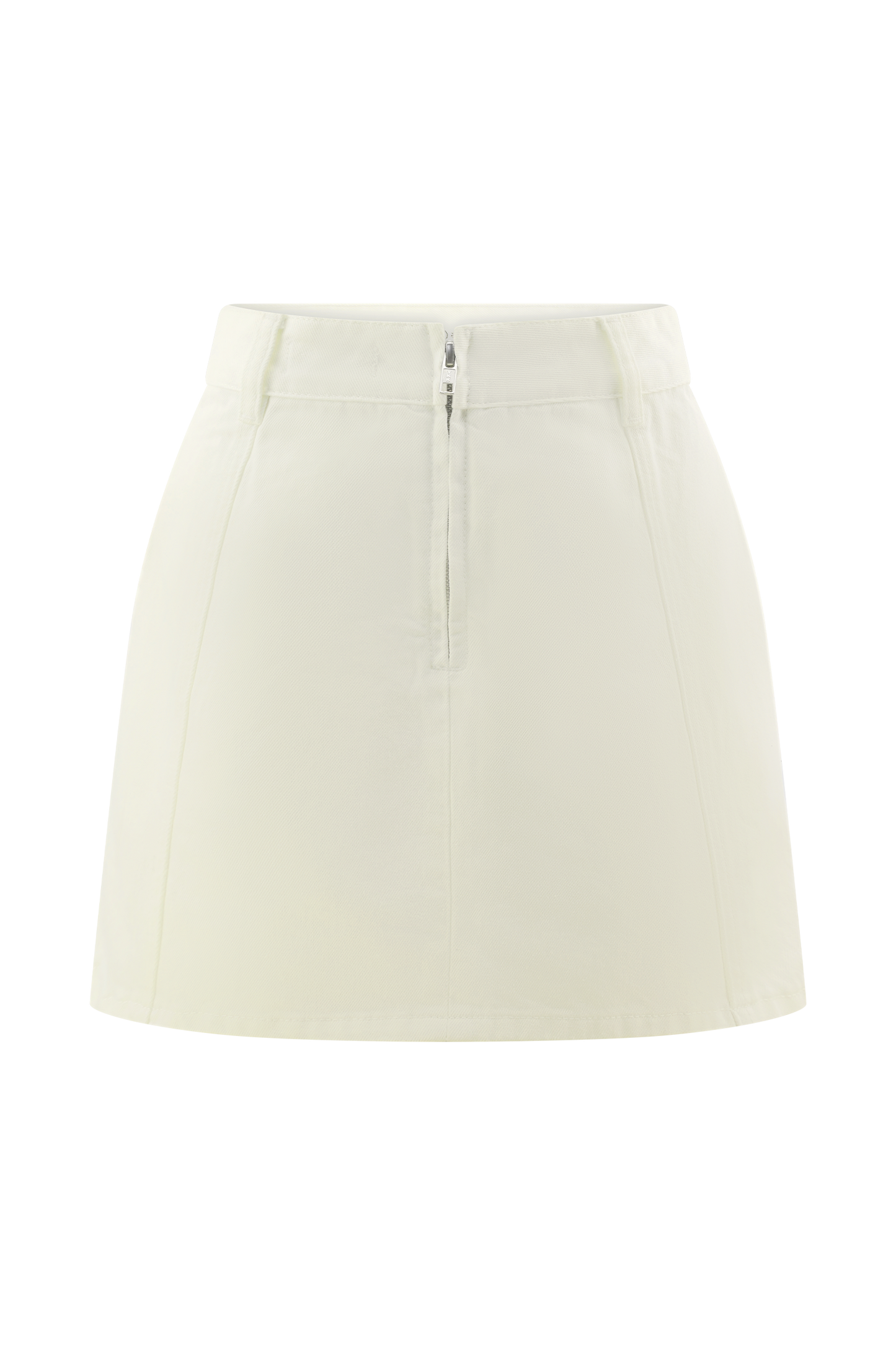 Rosalyn Mini Denim Skort - White