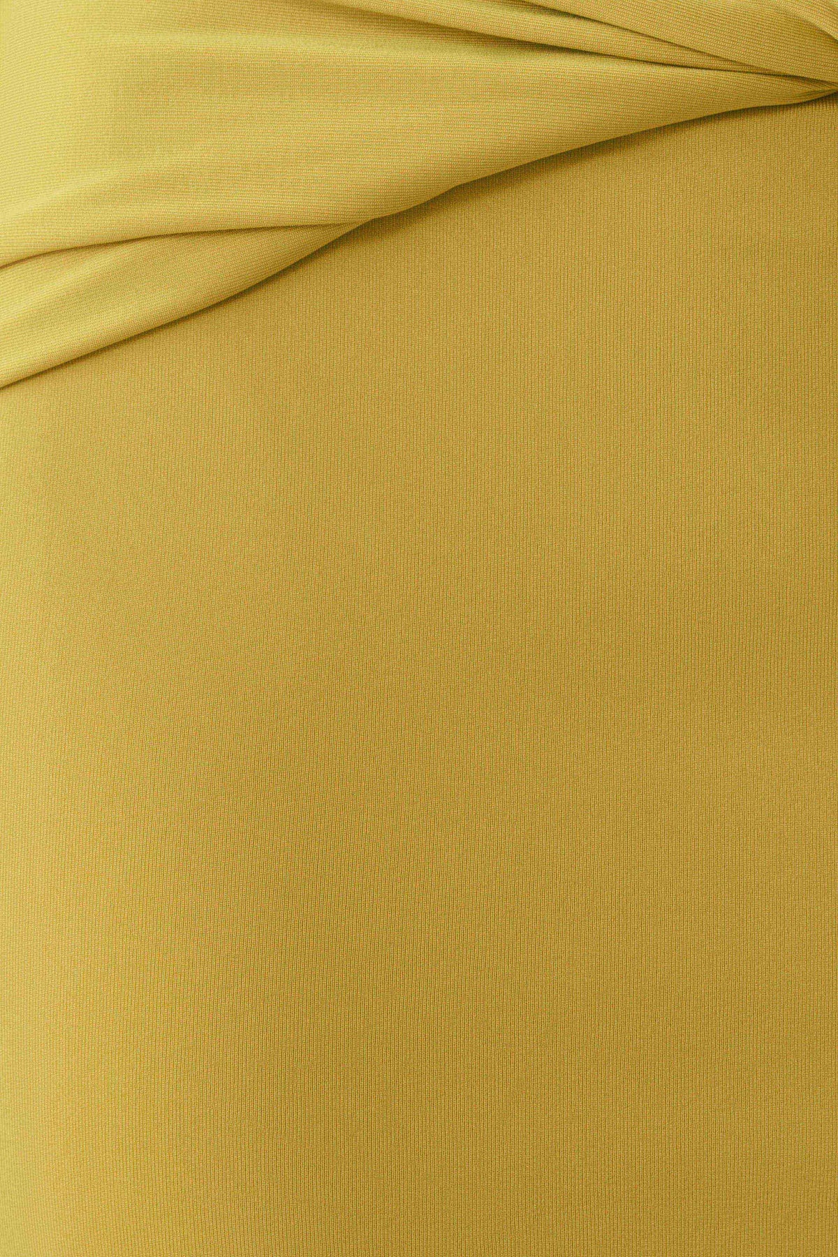 Svetlana Twist Side Detail Skirt - Chartreuse