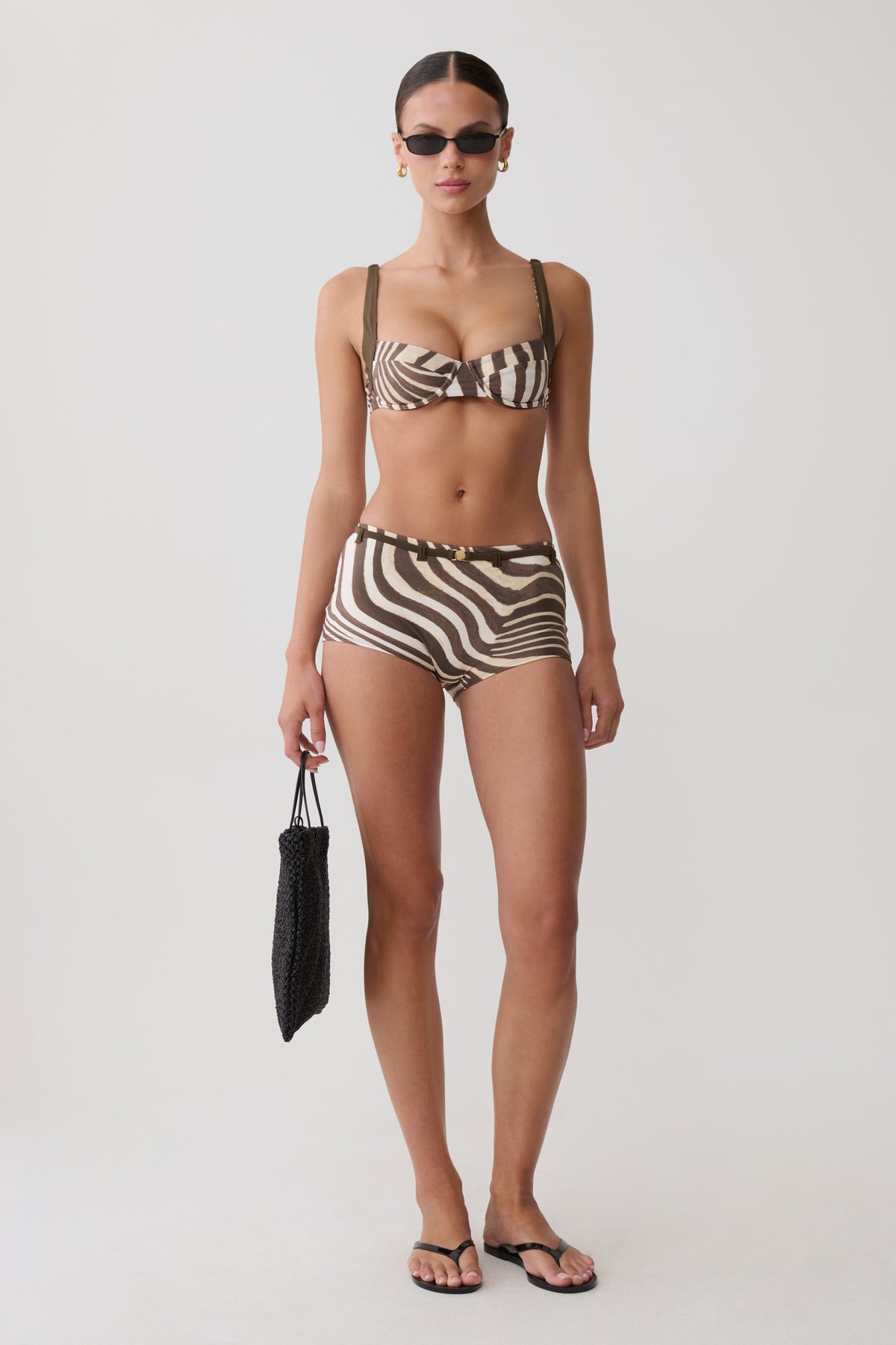 Frost Mini Bikini Shorts - Zebra Print