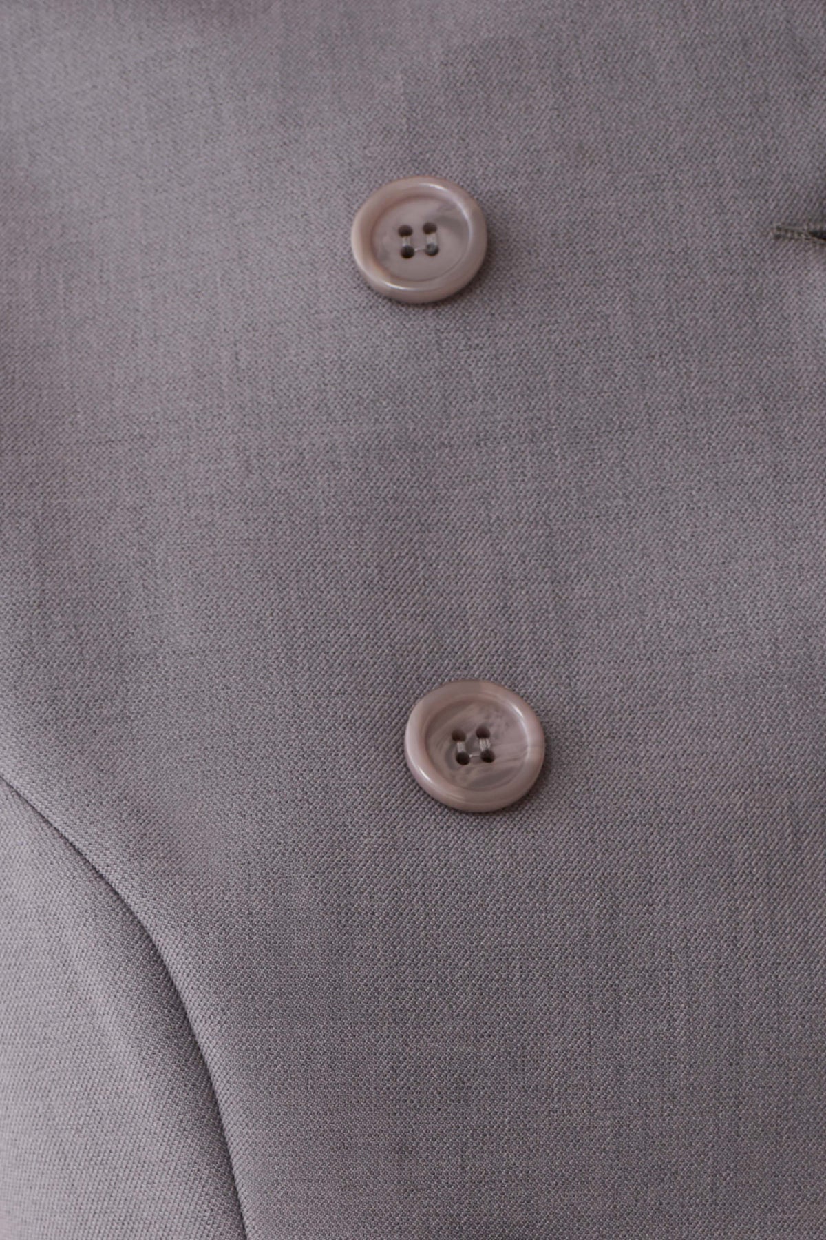 Phoebe Double Breasted Vest - Light Grey Marle
