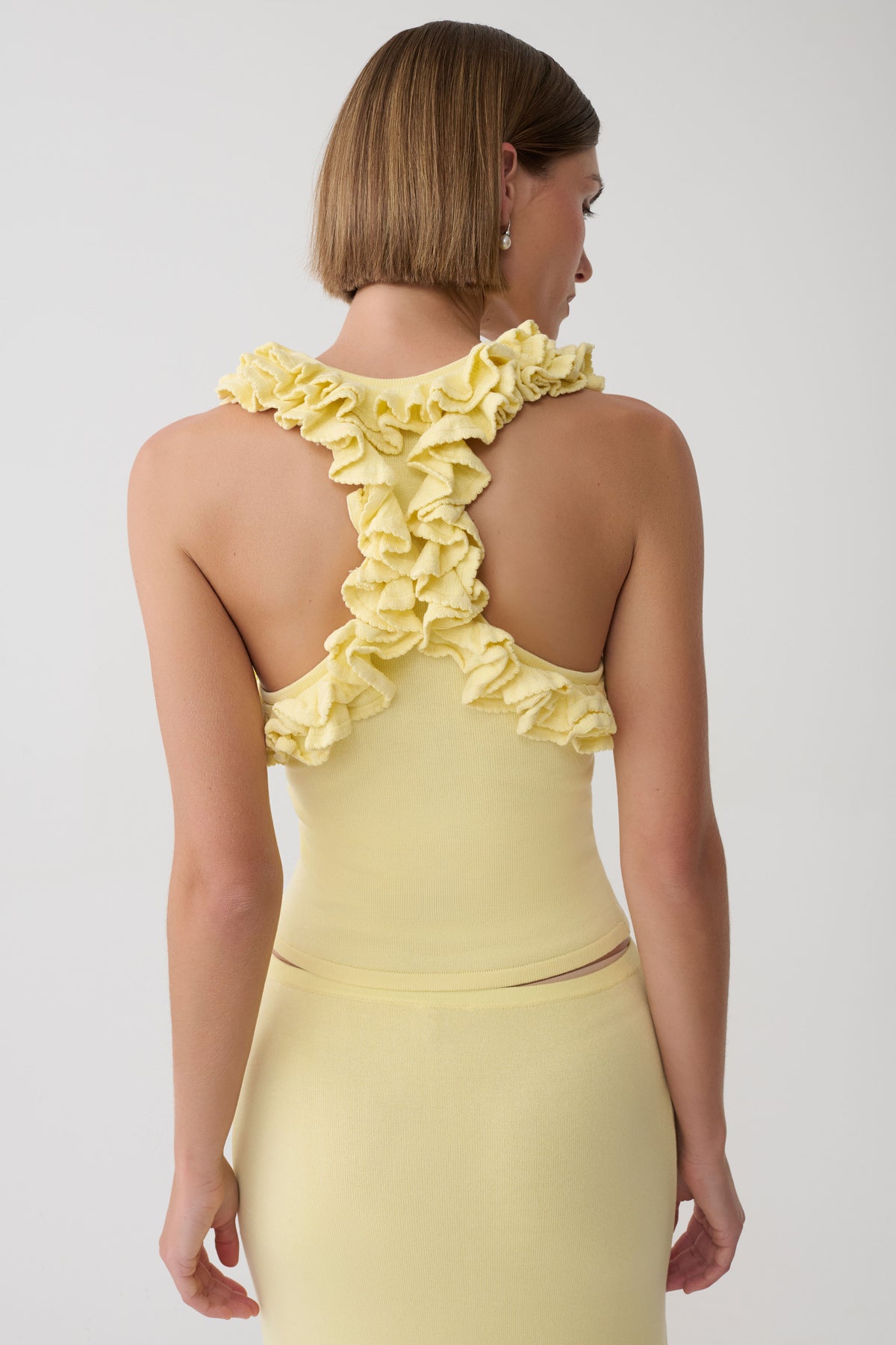 Tayler Ruffle Knit Top - Butter