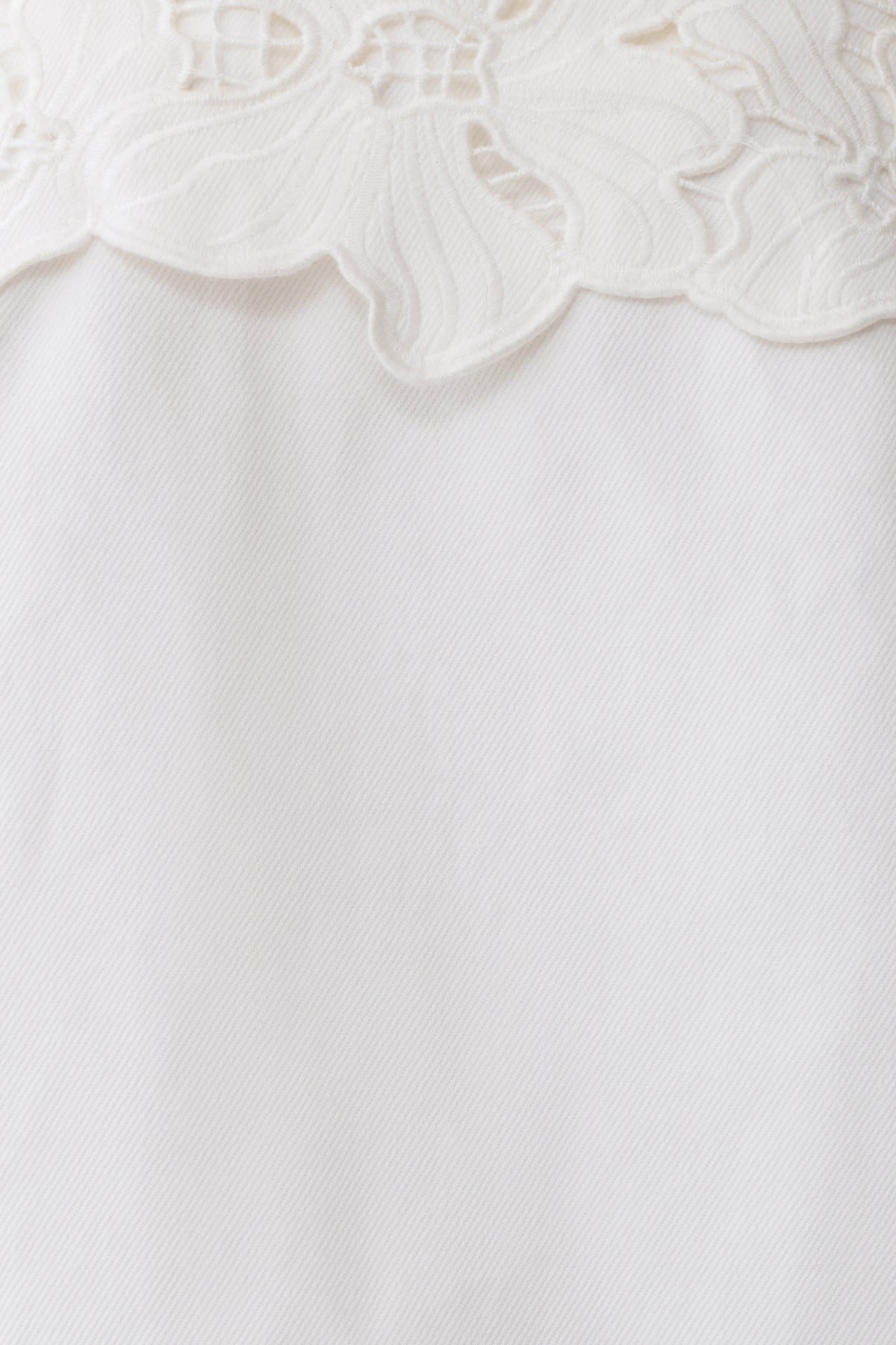 Anamarie Denim Floral Strapless Top - White