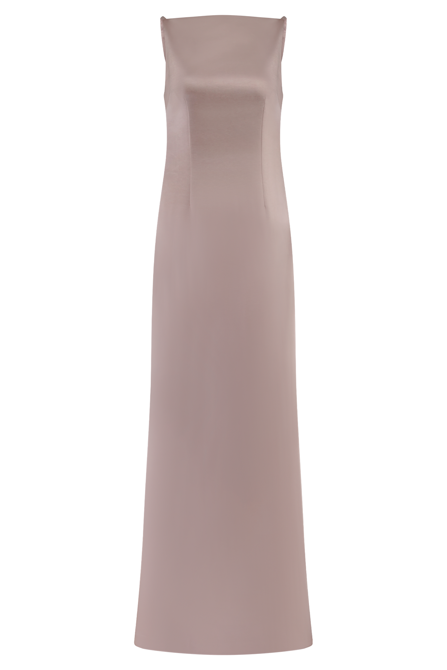 Violet Sleeveless Satin Maxi Dress - Soft Pink