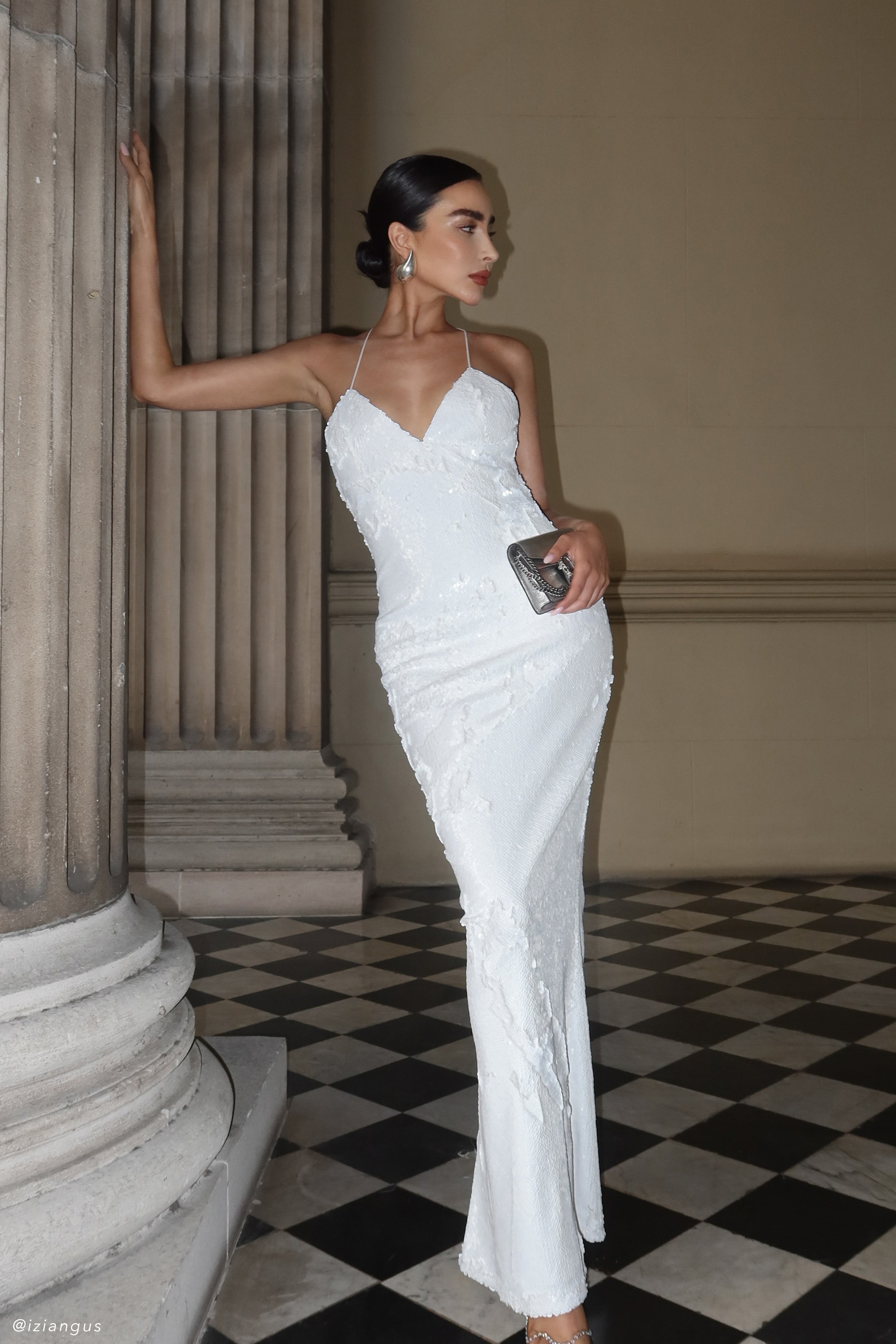 glitter maxi dress uk Nerina Sequin Maxi Dress