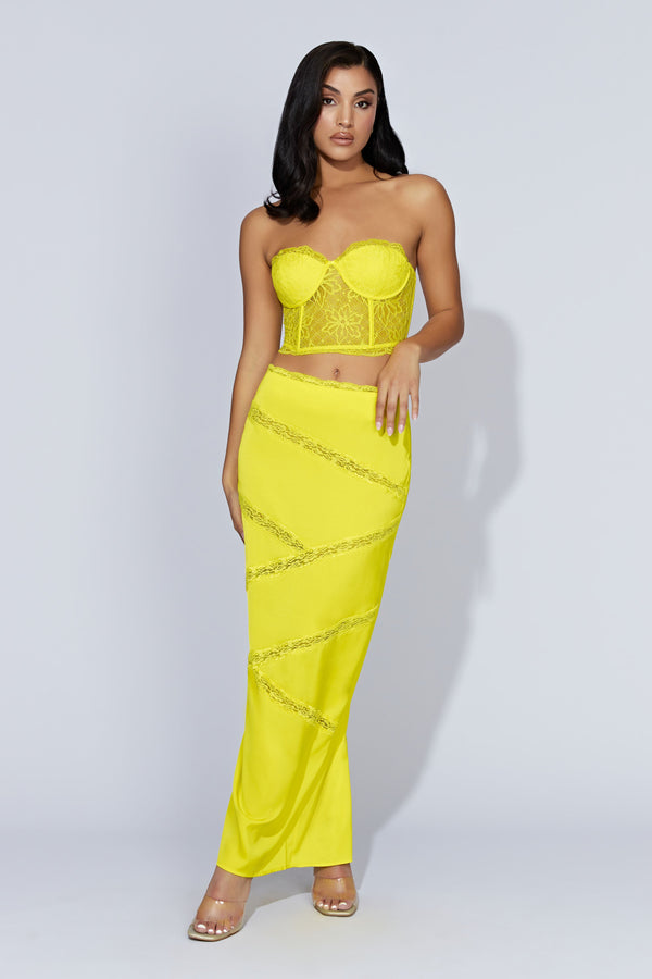 Collective Tops - Alessandra Lace Corset - Fresh Green fifth image