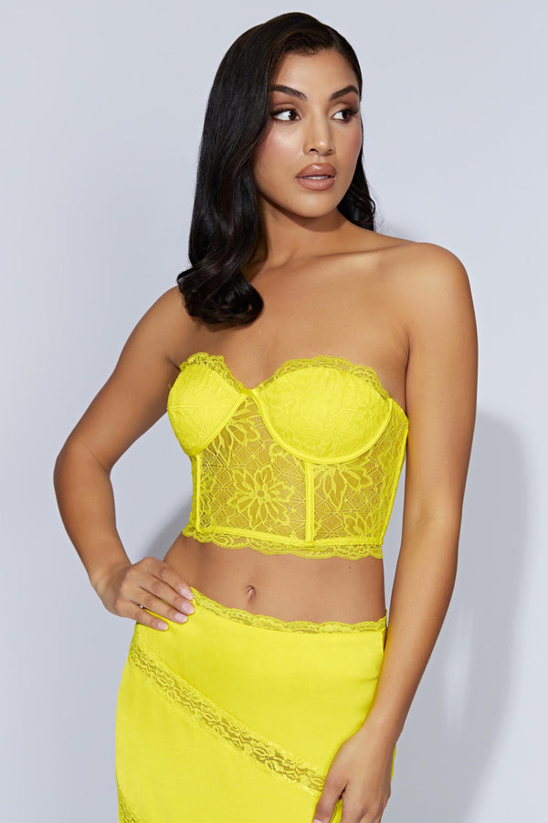 Collective Tops - Alessandra Lace Corset - Fresh Green sixth image