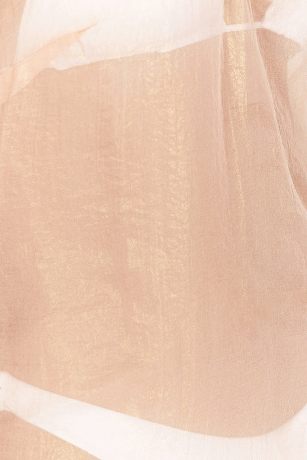 Phoebe Sheer Iridescent Maxi Dress - Peach