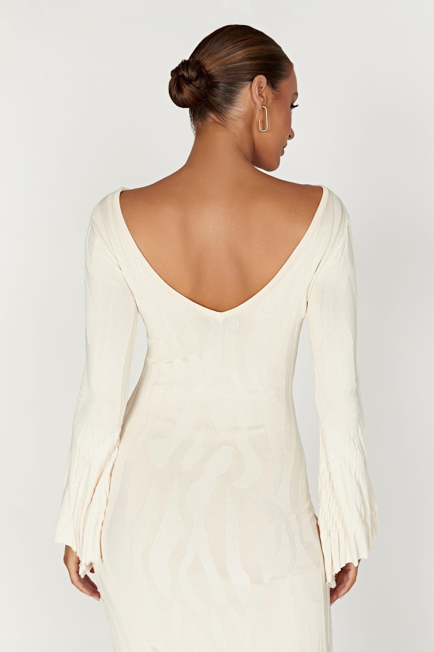 Brinley Long Sleeve Knit Maxi Dress - Ivory