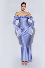 Giselle Off Shoulder Cowl Neck Maxi Dress - Lavender