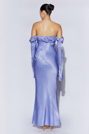Giselle Off Shoulder Cowl Neck Maxi Dress - Lavender